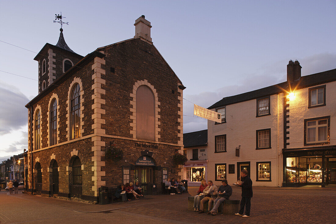 Keswick, Moot Hall, 1813, one-handed clock, Lake District, Cumbria, UK