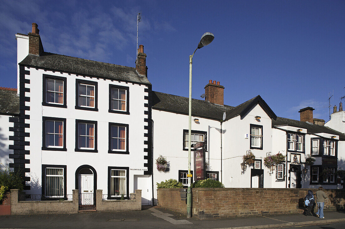 Penrith, Fallowfield Yard, typical buildings, Lake District, Cumbria, UK