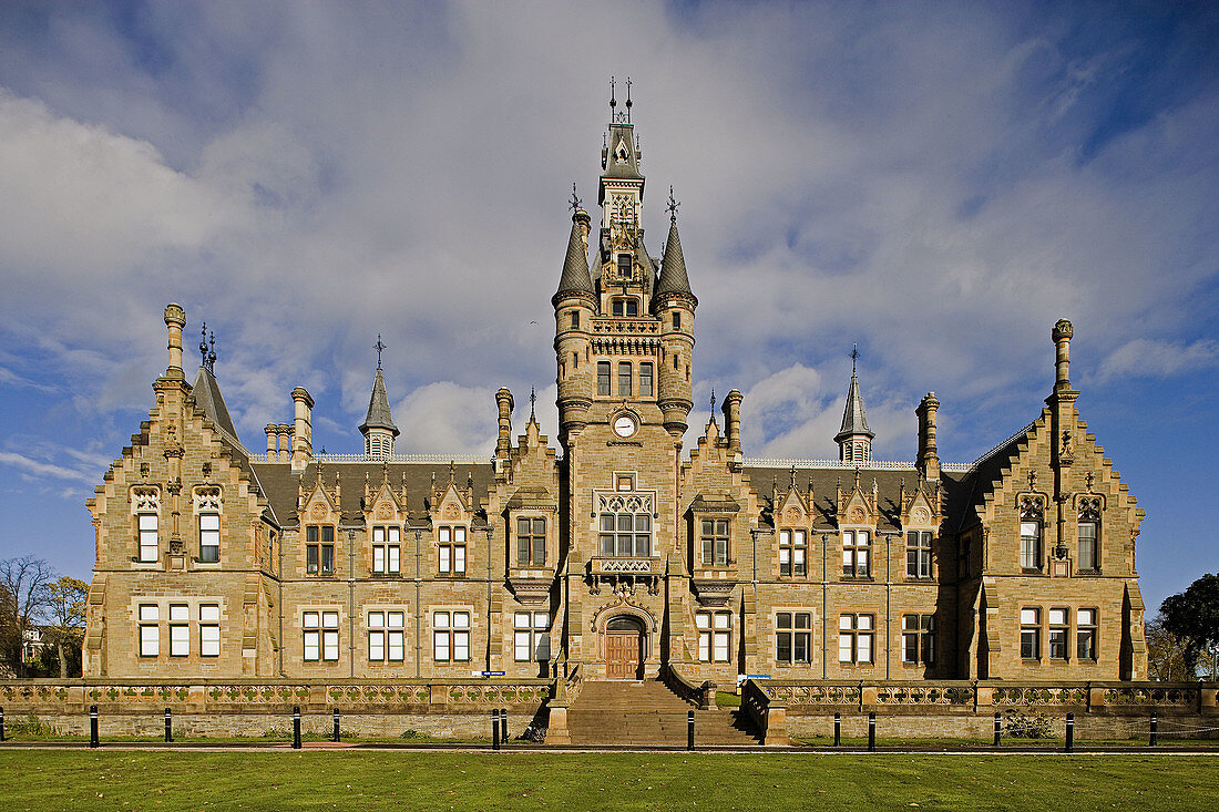 Dundee, Morgan Academy, a secondary school, designed in 1862 by the Edinburgh architects John Dick Peddie and Charles Kinnear, opening in 1868 as the Morgan Hospital, Scotland, UK