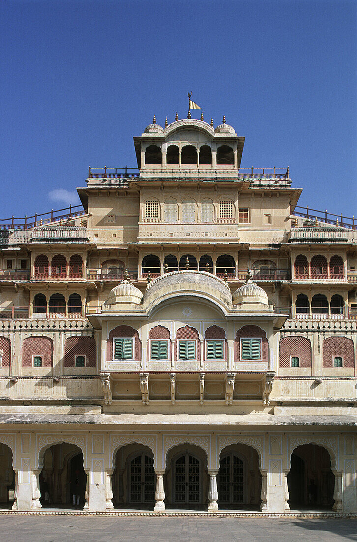 India, Rajasthan, Jaipur, Chandra Mahal, City Palace, Residence of current Maharajah