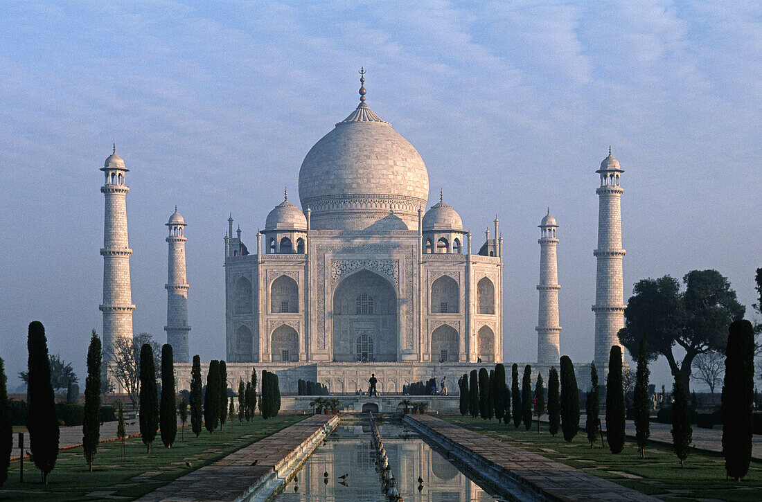 India, Uttar Pradesh, Agra, Taj Mahal, Mumtaz Mahal Tomb, Central Canal