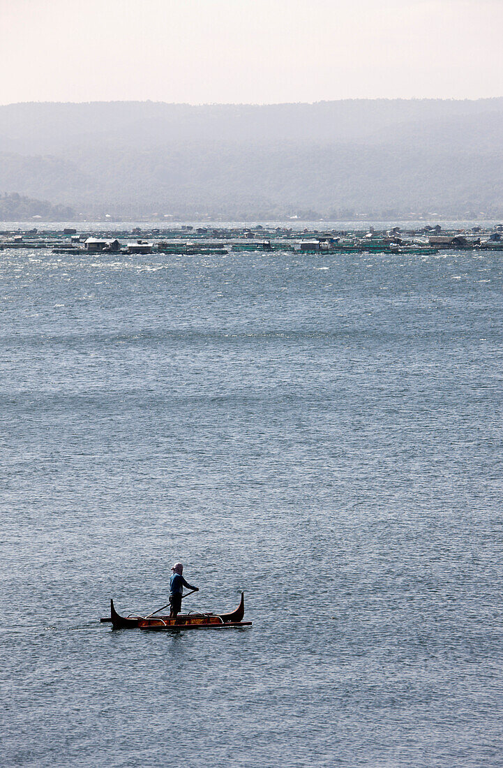 Fisherman on Lake Taal, Philippines