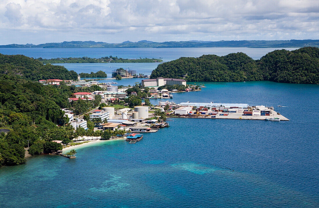 Aerial View on Koror Capital, Micronesia, Palau