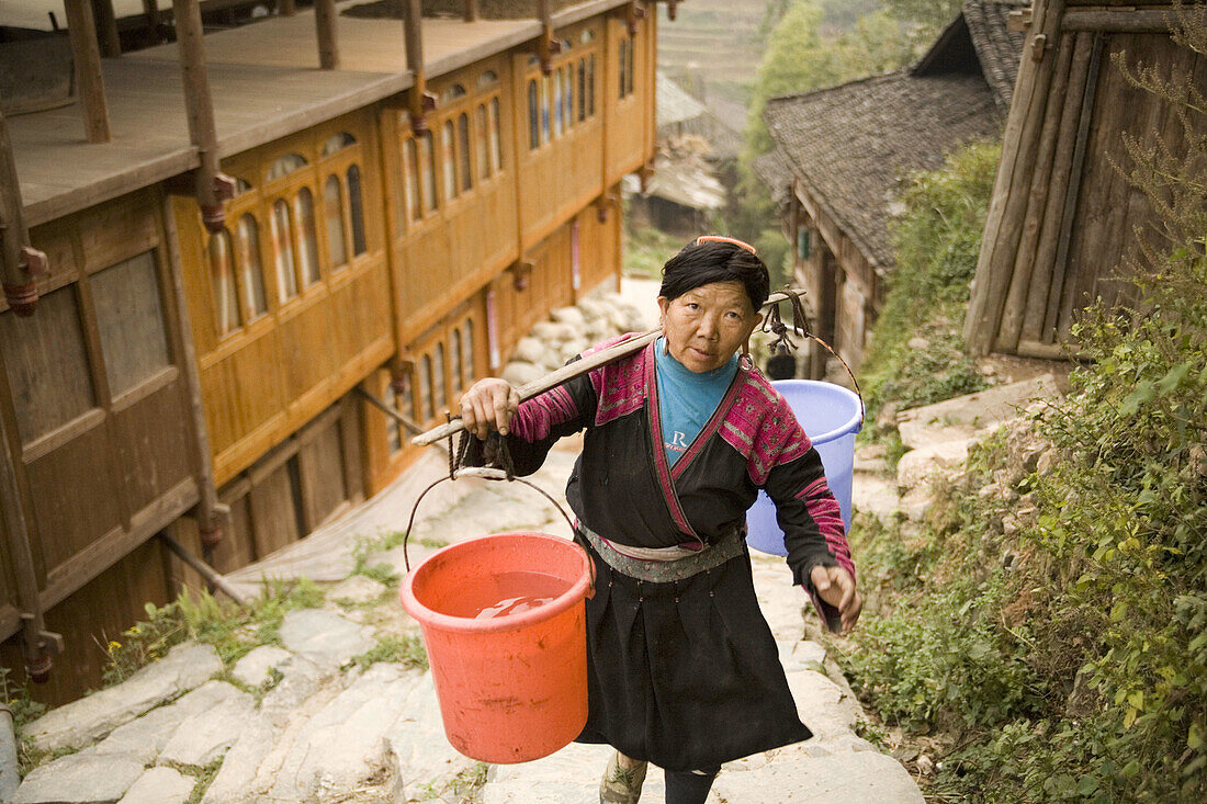 Woman, Longji, Guangxi, China