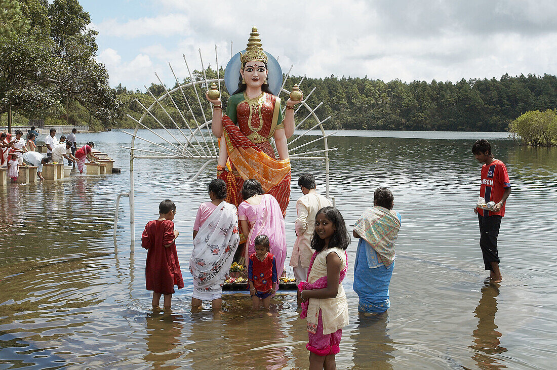 Grand bassin pilgrimage place for the hindu. Mauritius.