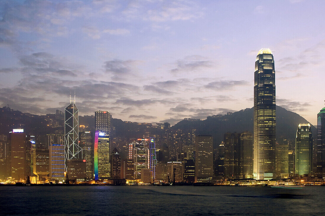 Victoria Harbour and Hong Kong Skyline, Hong Kong, China