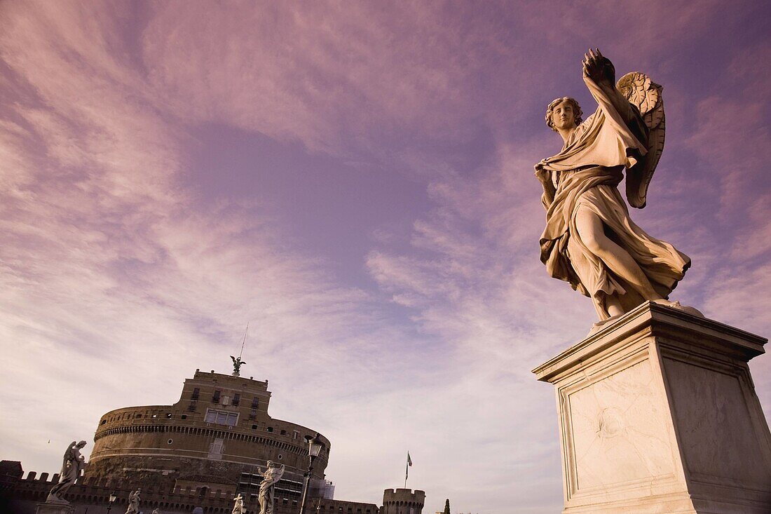 Castel Sant'Angelo and Ponte Sant'Angelo, Rome, Italy