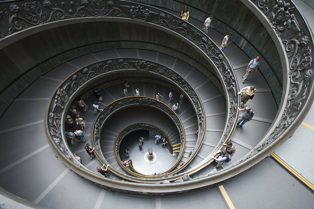 Main staircase, Musei Vaticani, Rome, Italy