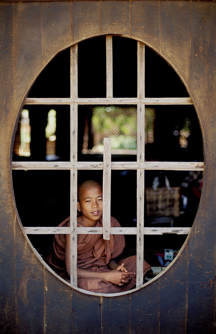Buddhist novice, Pagan, Myanmar