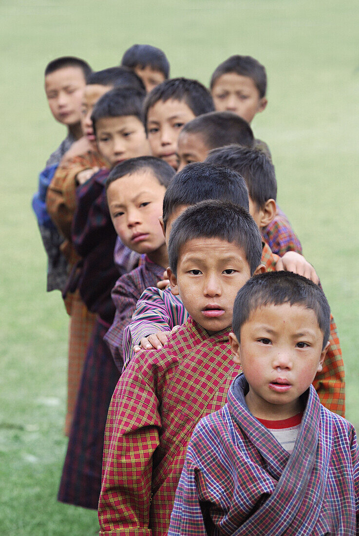 Schoolboys, nyimshong village, zhemgang district, Bhutan