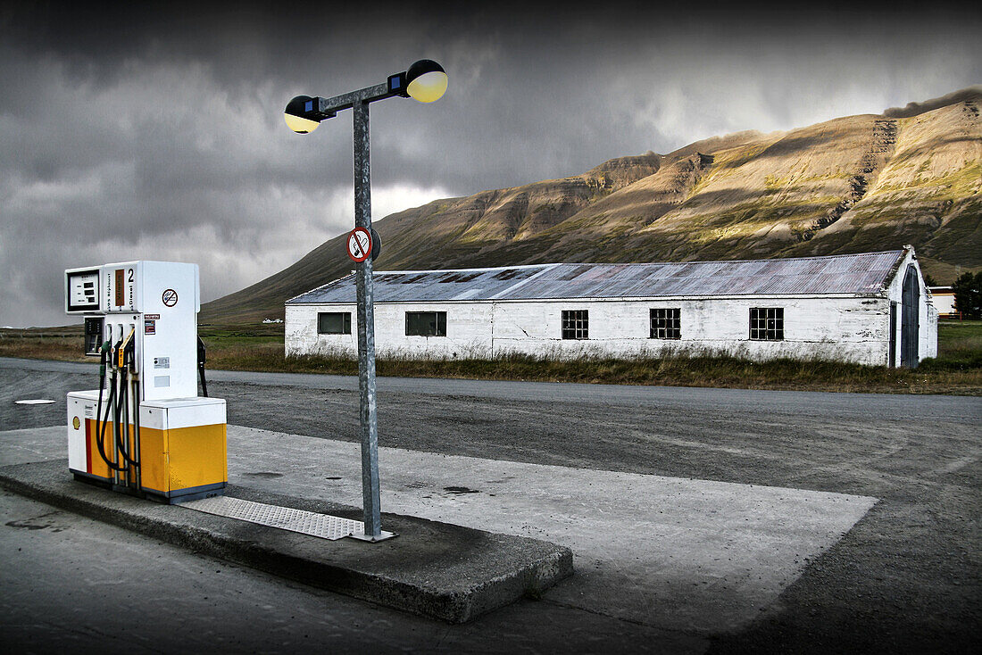 Gas station. North Iceland