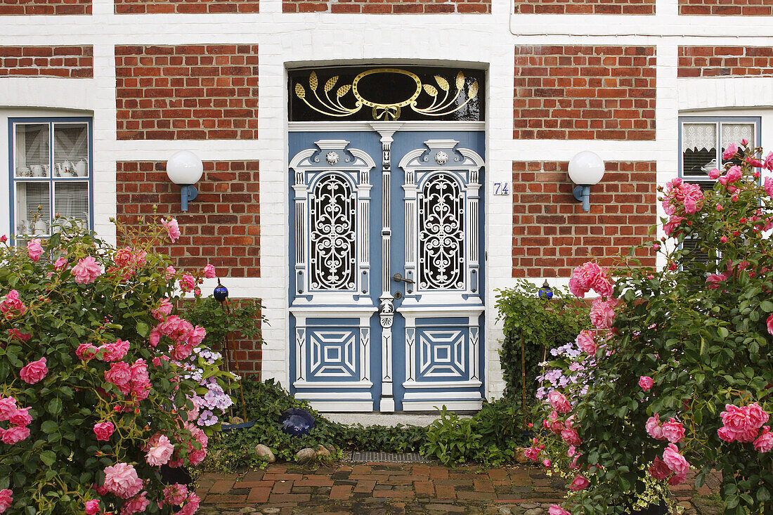 House Door with Roses