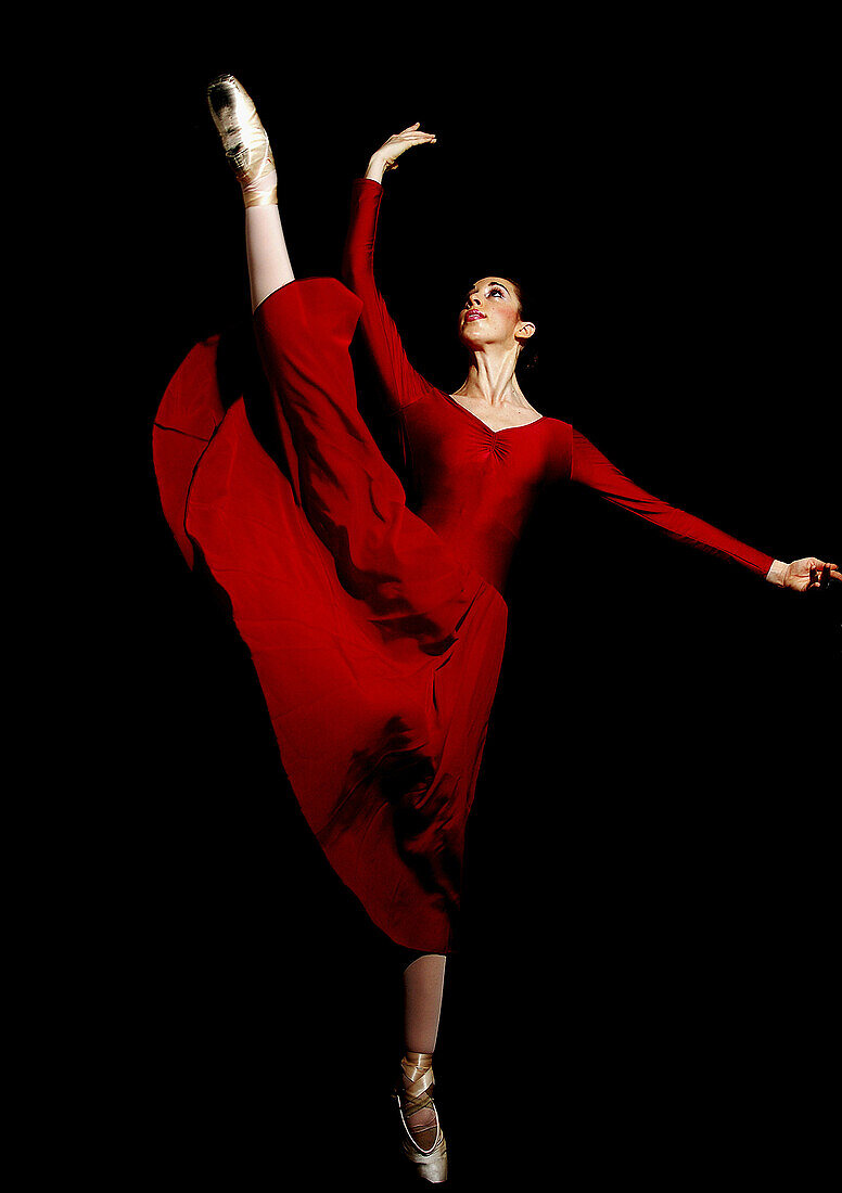 Dancer in red dress