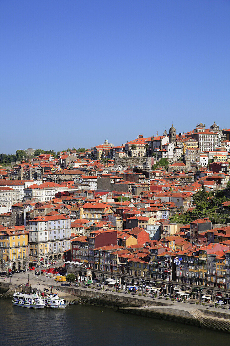 Portugal, Douro, Porto, general aerial view, Douro river