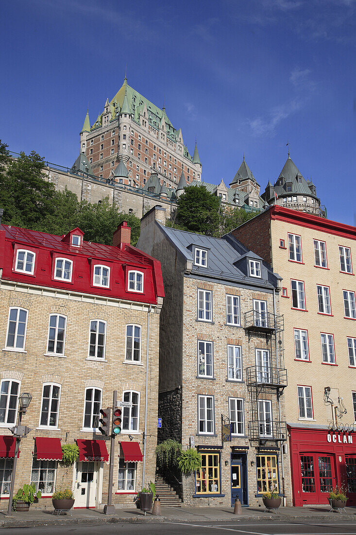 Canada, Quebec, Québec City, Chateau Frontenac Hotel, Boulevard Champlain
