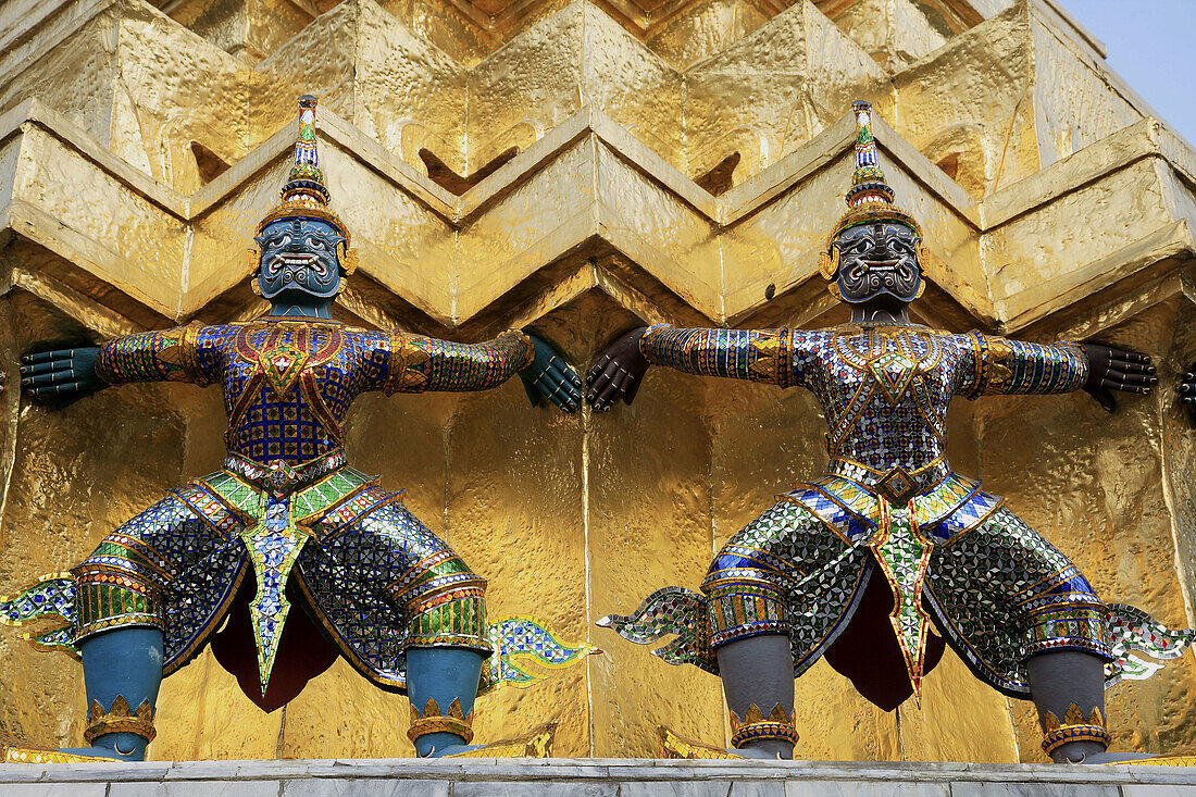 Thailand, Bangkok, Wat Phra Kaew, Emerald Buddha Temple