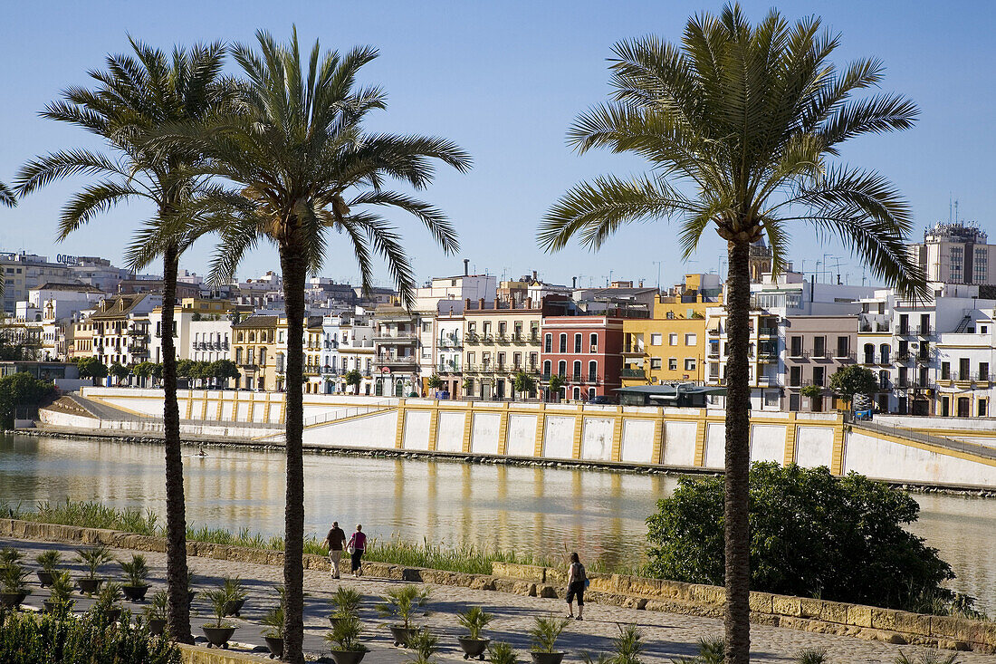Triana quarter and Guadalquivir river, Sevilla. Andalucia, Spain