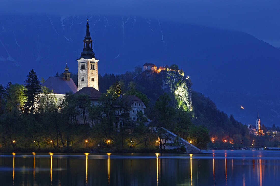 Bled, Lake Bled, Bled Island, Church of the Assumption, Bled Castle, Slovenia