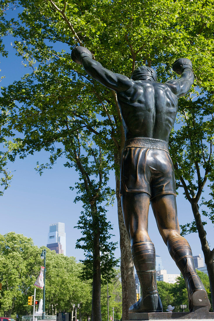Rocky balboa statue eakins oval  Philadelphia  Pennsylvania  USA