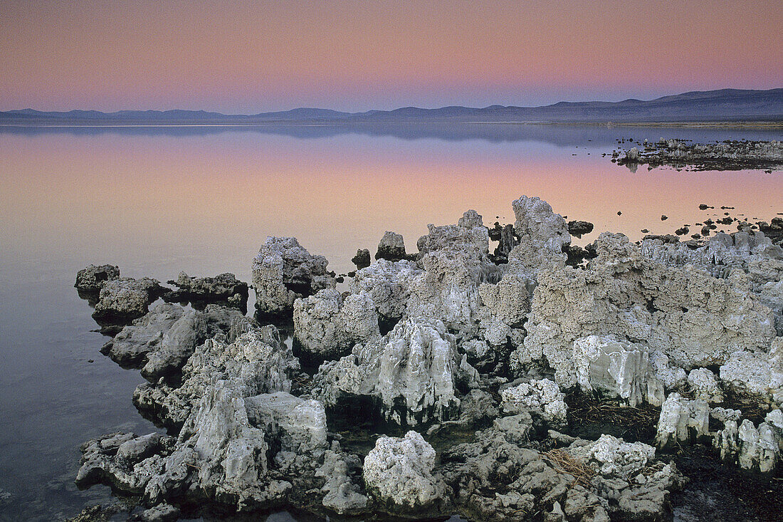 Twilight over tufa at Navy Beach, Mono Lake, Eastern Sierra Mono County, CALIFORNIA