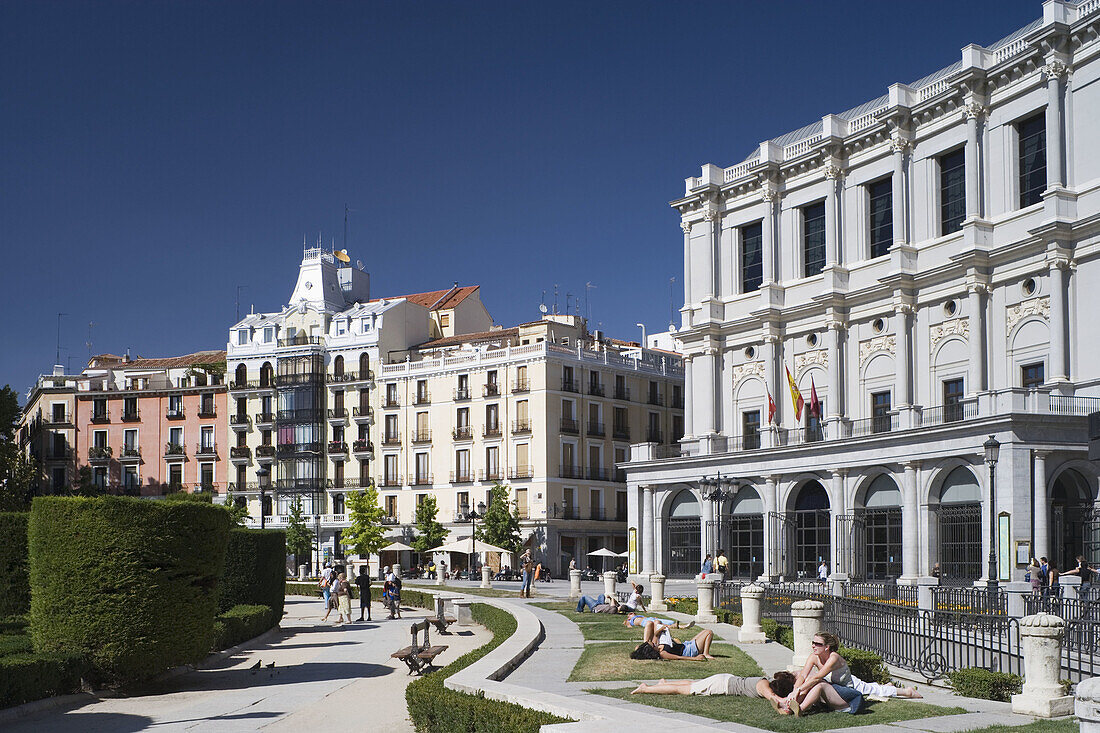 Royal Theatre in Oriente Square, Madrid. Spain