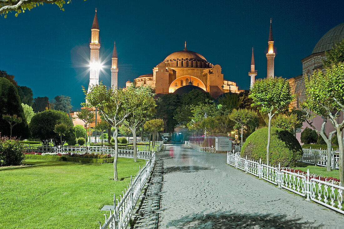 St Sophia mosque at night, Istanbul. Turkey