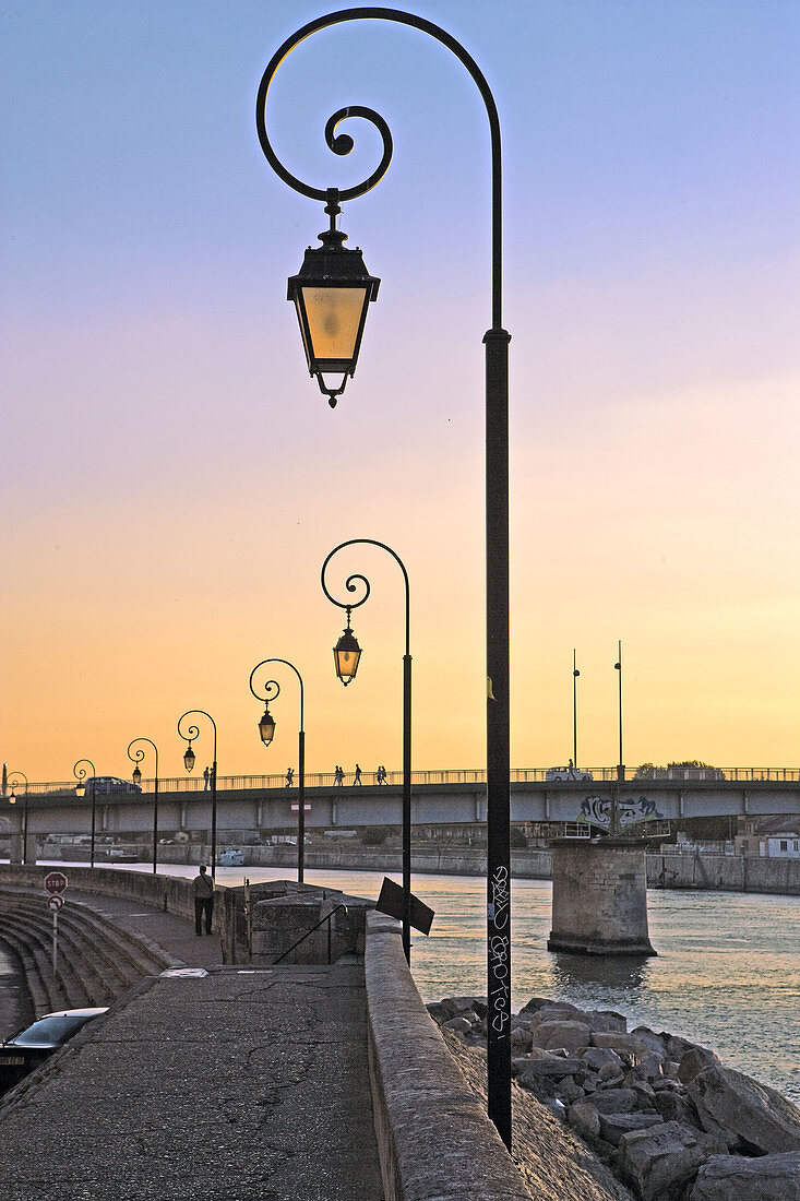 Rhône river, Arles. Bouches-du-Rhône, France