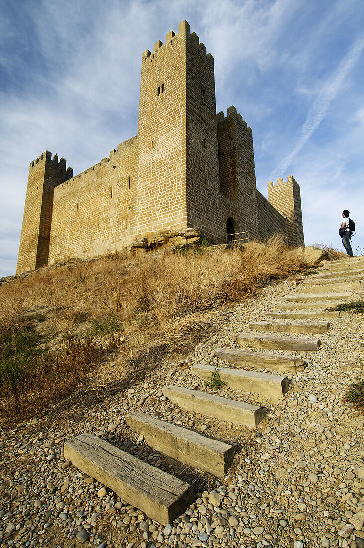 Castle (13th century), Sadaba. Zaragoza province, Aragon, Spain