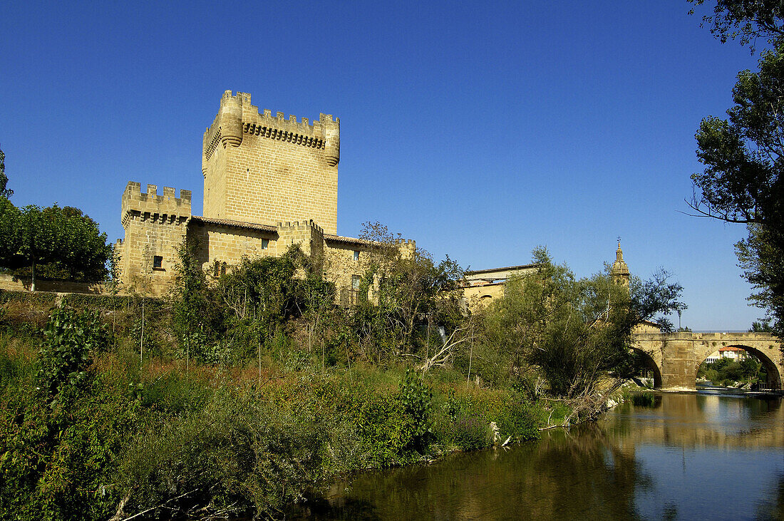 And, Bridge, Castle, Cuzcurrita, De, La, Medieval, Province, Rio, Rioja, Spain, S51-760992, agefotostock