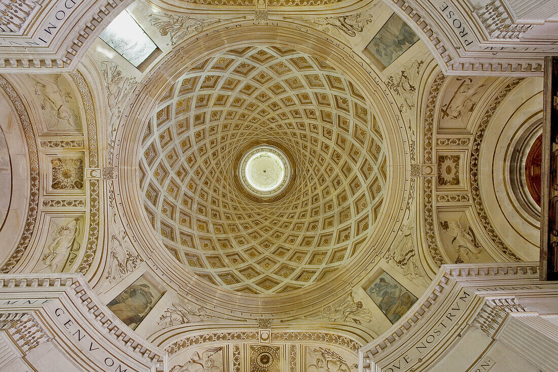 france, 27, anet ceiling of the chapel of the chateau