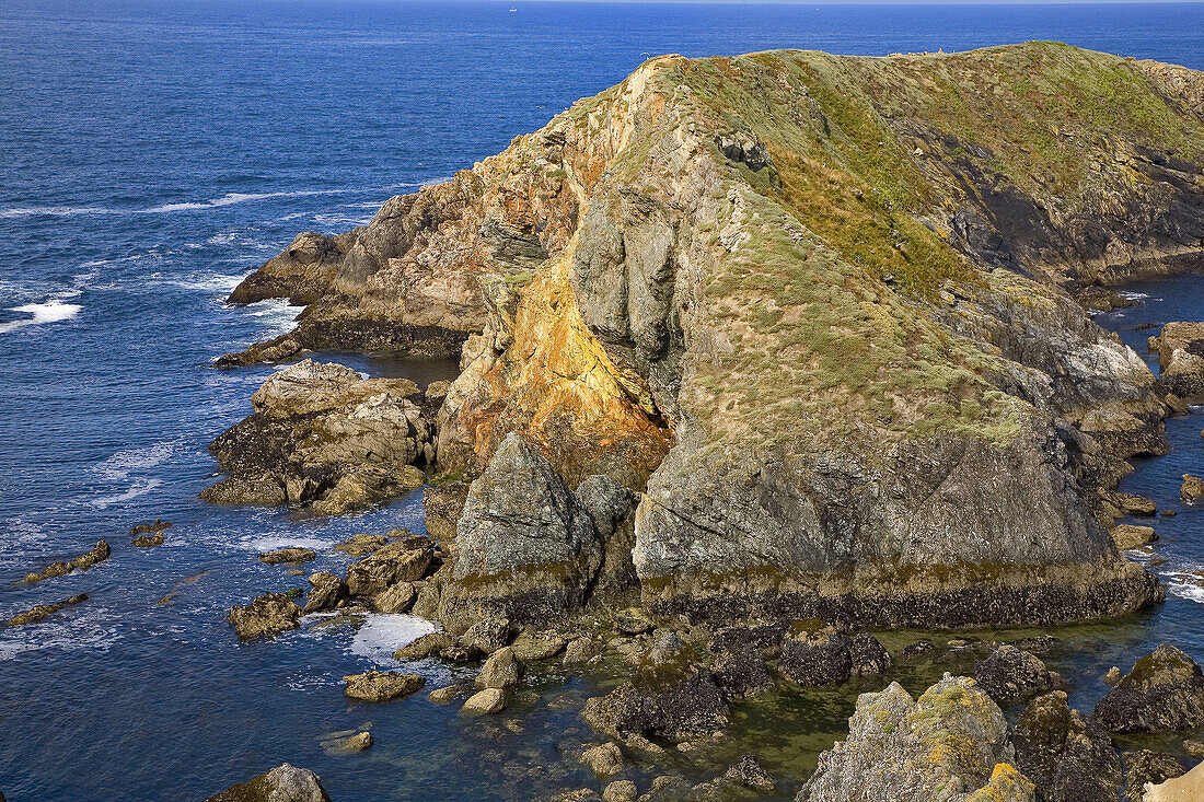 Brittany, Belle-Ile, wild coast : island of Domois