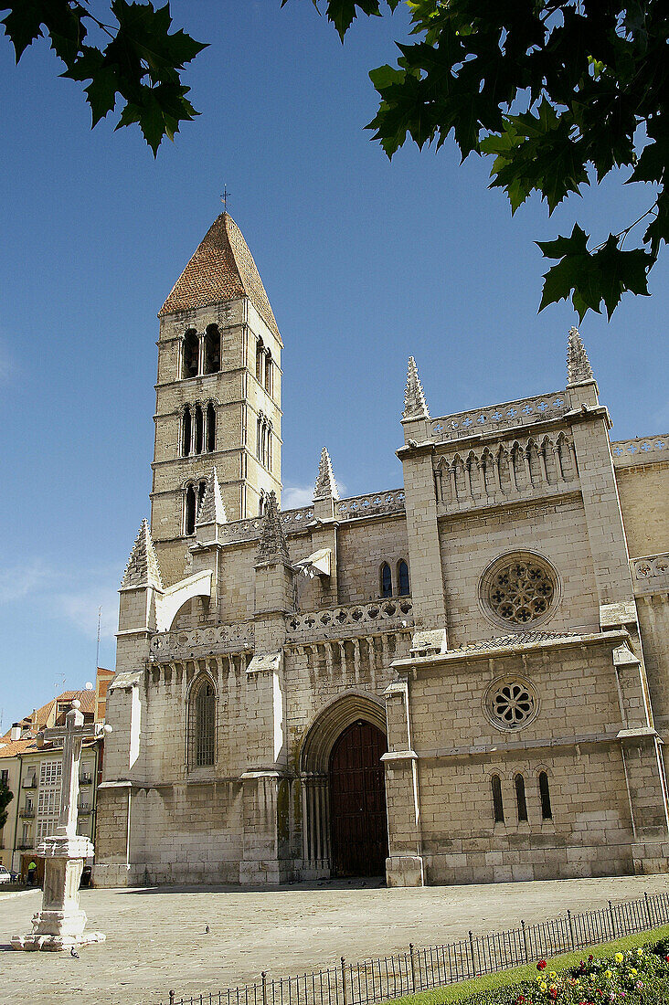 Valladolid. España. Iglesia de Santa María de la Antigua en el centro histórico de la ciudad de Valladolid.