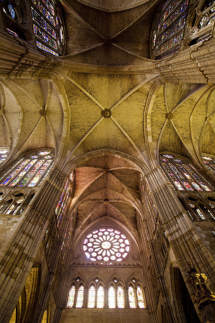 Gothic cathedral, Leon. Castilla-Leon, Spain