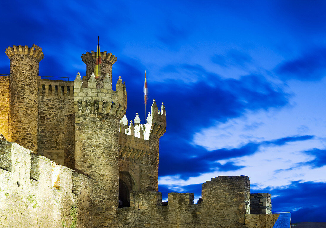 Templar castle, Ponferrada. Leon province, Castilla-Leon, Spain