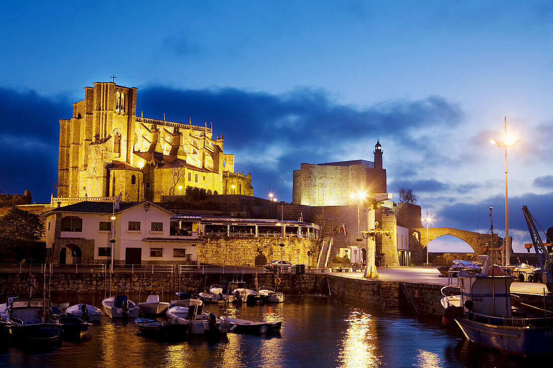 Castro Urdiales at dawn. Cantabria, Spain