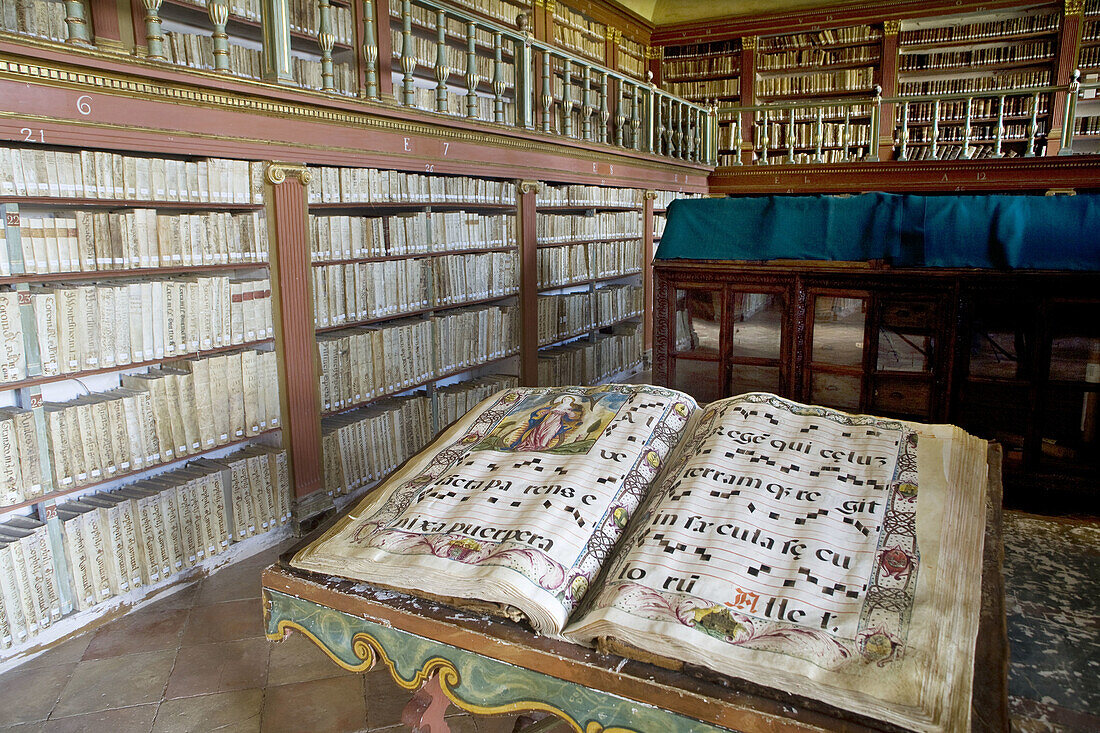 Library of San Millan de la Cogolla monastery. La Rioja, Spain