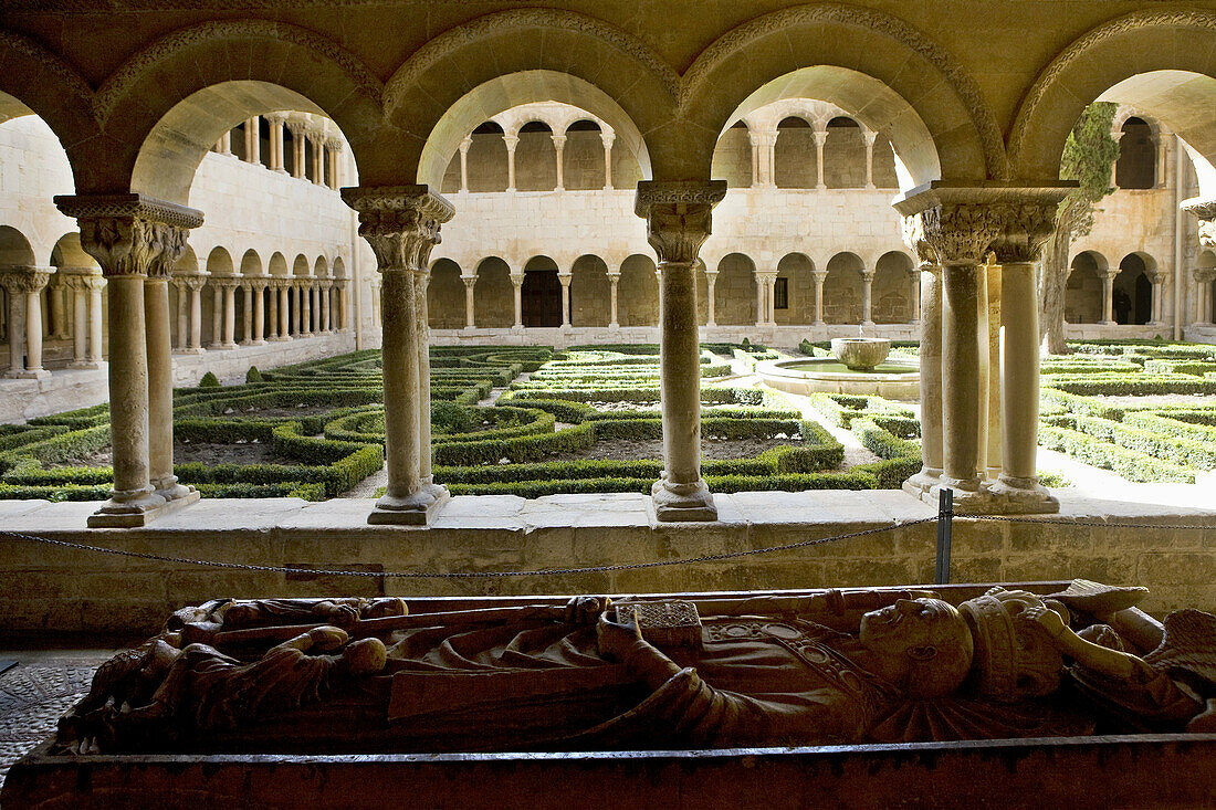 Cloister of Santo Domingo de Silos monastery. Burgos province, Castilla-Leon, Spain