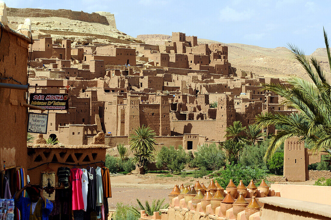 View at the Kasbah Ait-Benhaddou, South Morocco, Morocco, Africa