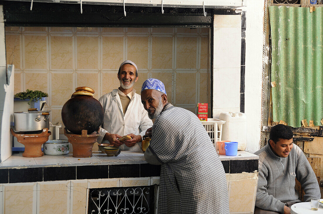 Old men at the Souk at the Medina of Marrakesh, South Morocco, Morocco, Africa