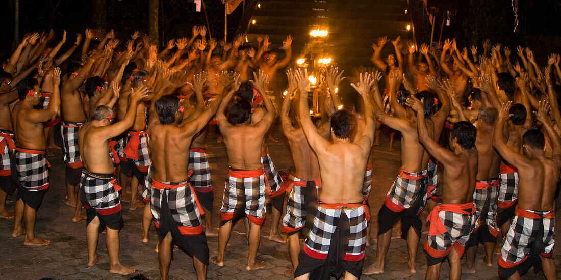 Kecak dance in  Ubud, Bali, Indonesia