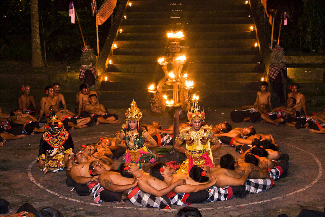 Kecak dance in  Ubud, Bali, Indonesia