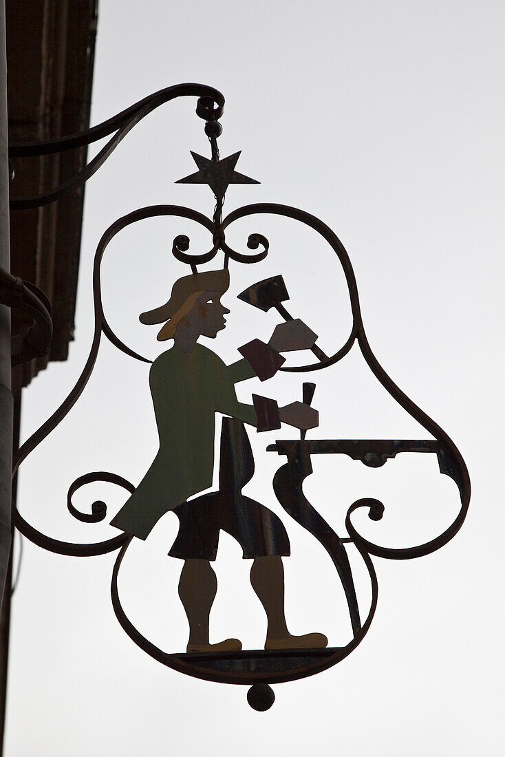 Pentes de la Croix Rousse , handicraftsman sign, Lyon, Rhone Alps,  France