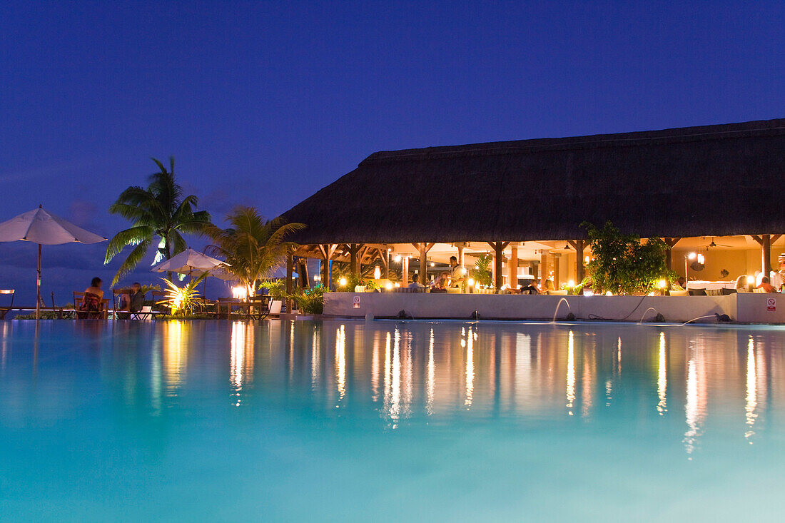 Pool and Hotel Bar of Veranda Hotel Resort and Spa at Trou aux Biches, Mauritius, Africa