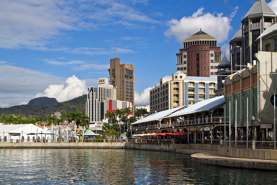 Port Louis, waterfront, downtown, city center, Mauritius, Africa