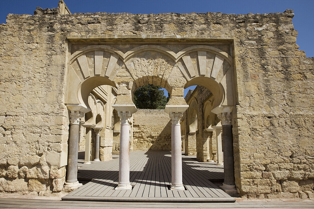 Ruins of Medina Azahara, palace complex built by caliph Abd al-Rahman III. Cordoba province, Andalucia, Spain