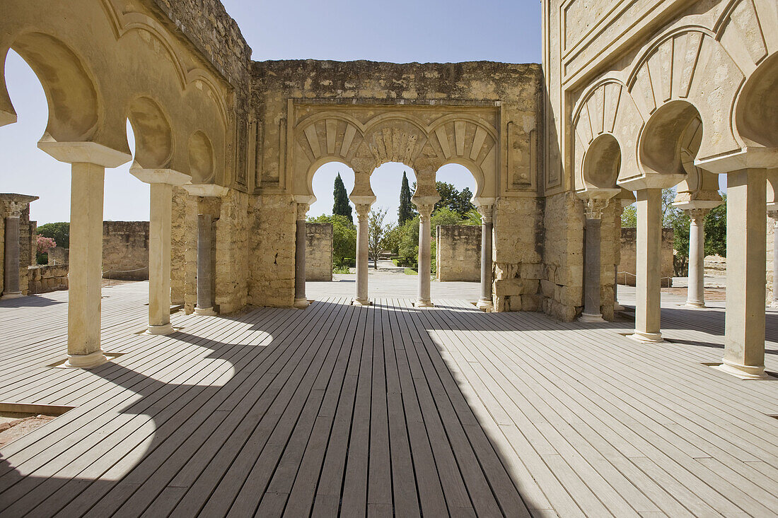 Ruins of Medina Azahara, palace complex built by caliph Abd al-Rahman III. Cordoba province, Andalucia, Spain