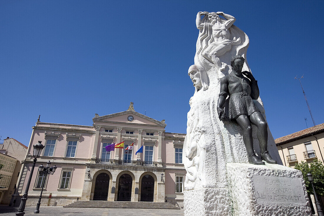 Main Square and City Hall. Palencia, Castilla-León, Spain.