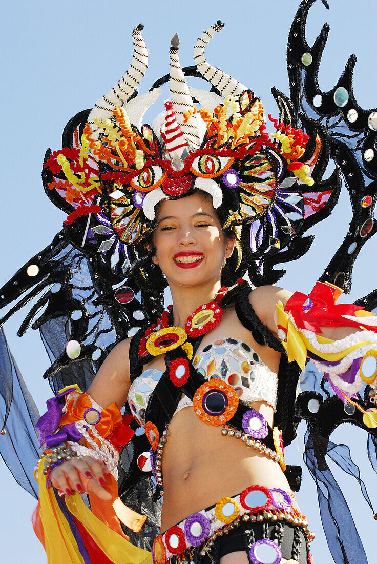 Carnival Queen at Panamá city Carnival, Panamá City, Rep.of Panamá, Central America. 2006