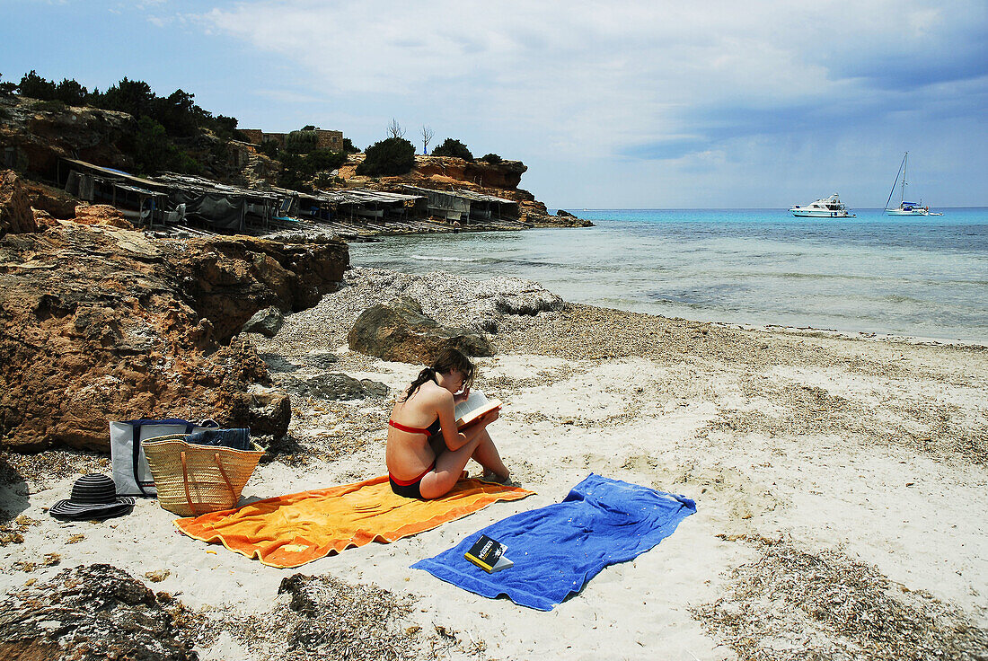 Cala Saona beach, Formentera. Balearic Islands, Spain