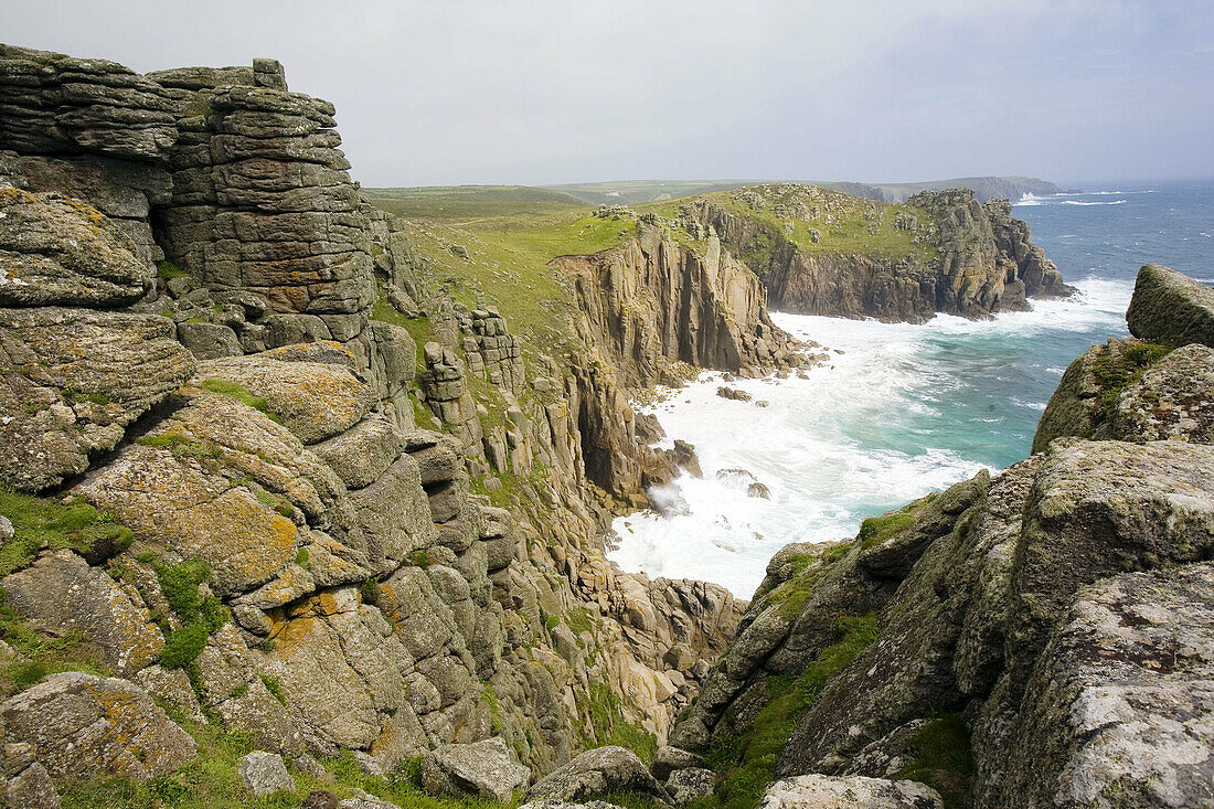 Lands End. Cornwall, England, UK